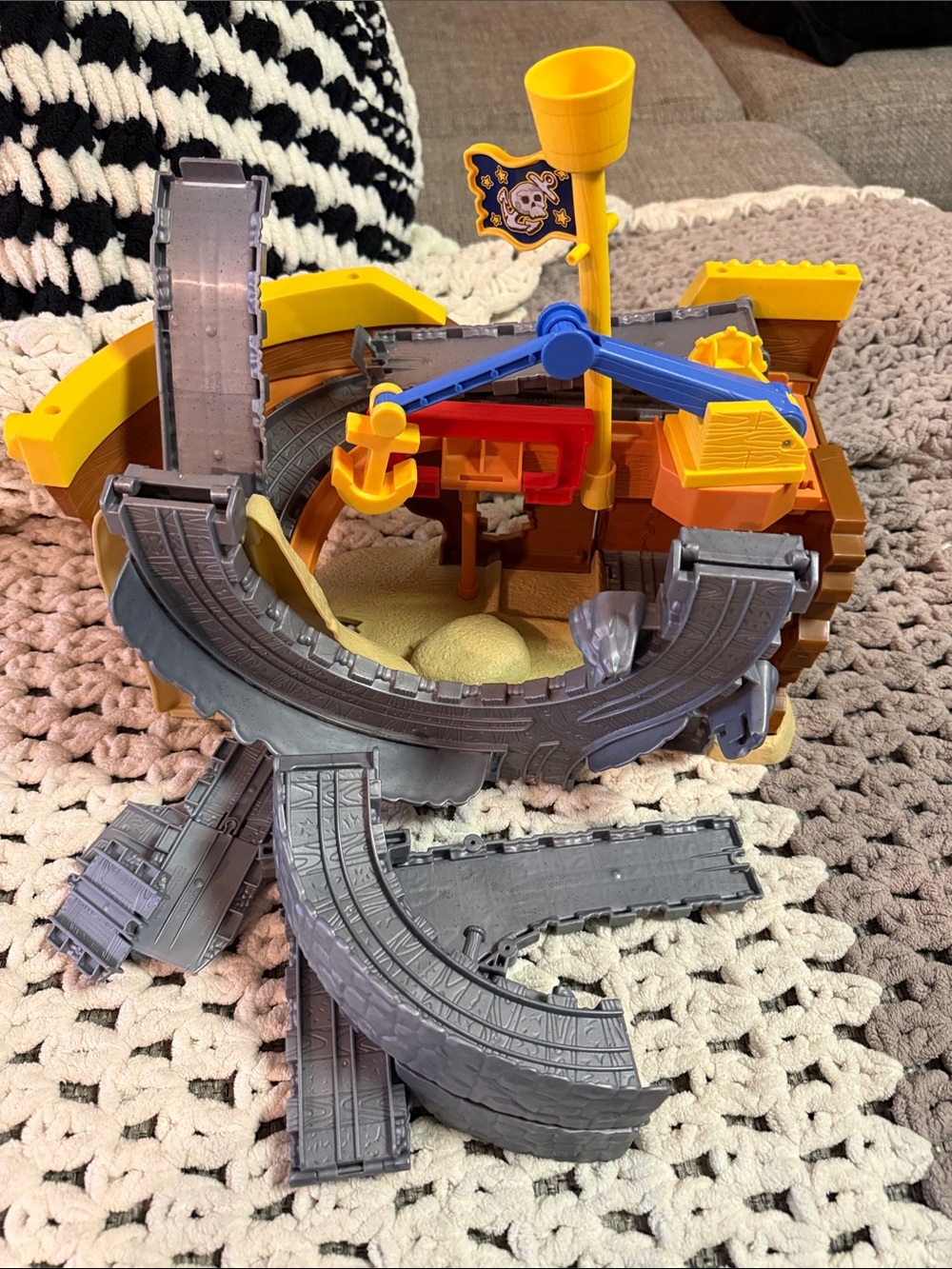 Fold and go Train set with little metal trains